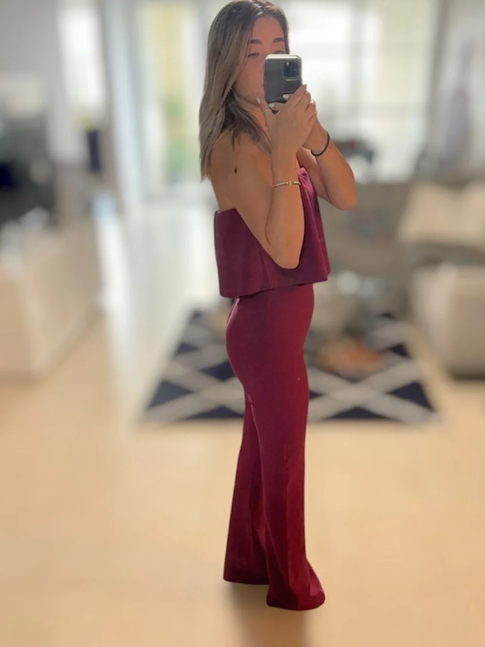Strapless Plum/Purple Jumpsuit